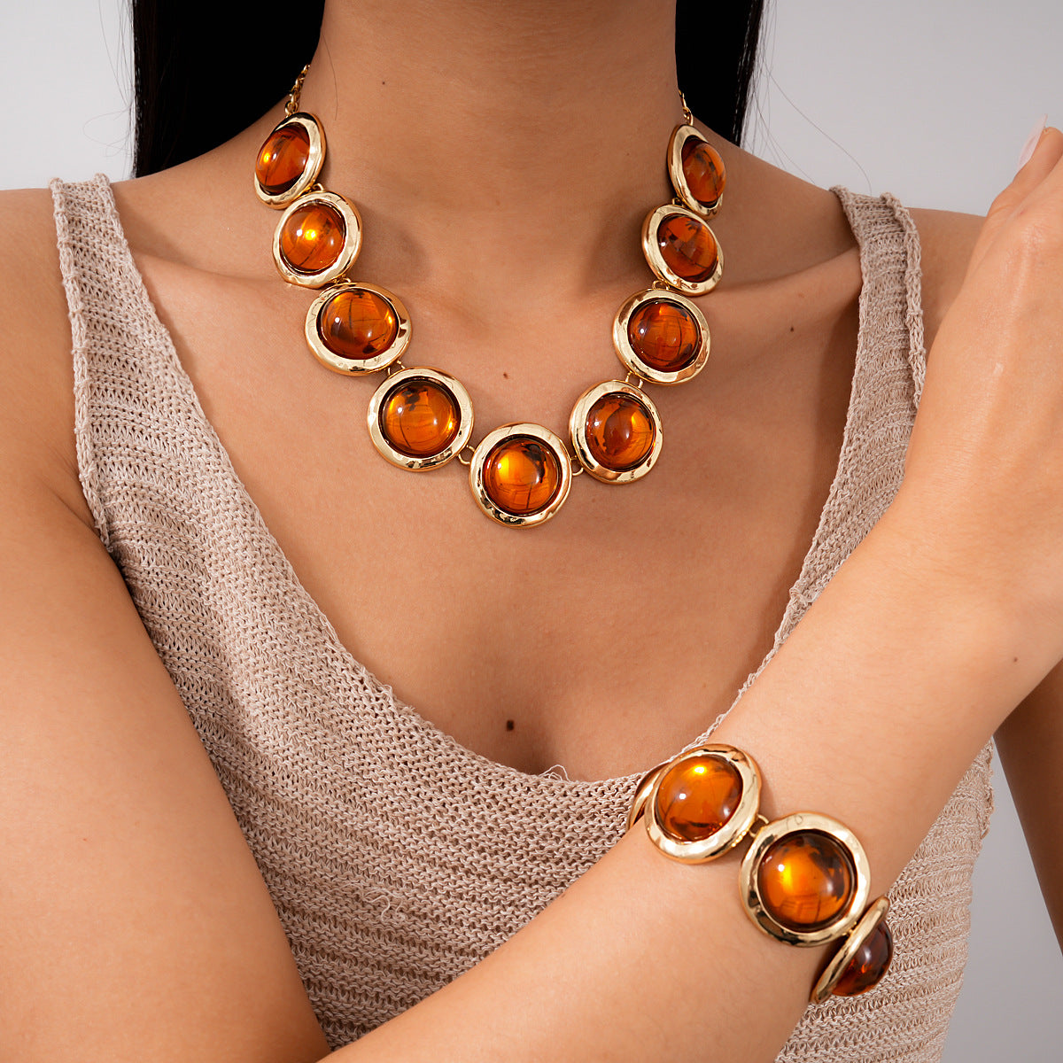 Bracelet Necklace Set For Women