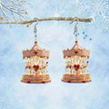 Carousel Horse Acrylic Drop Earrings for Women