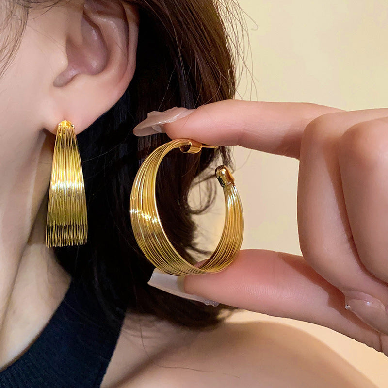 Geometric Jewelry Set – Necklace Earrings Bracelet Ring
