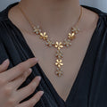 EverStylish Gold Plated Flower Necklace for Women