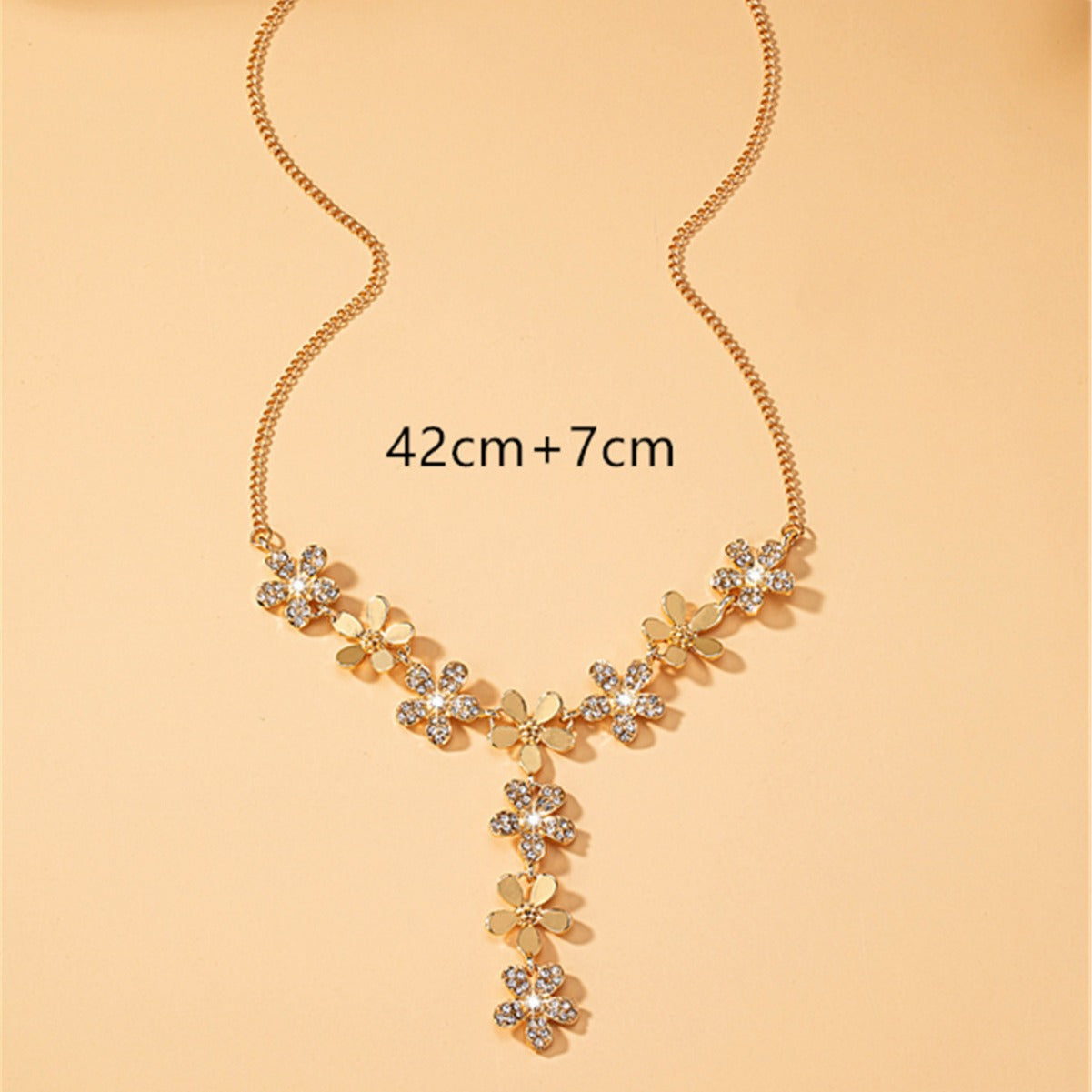EverStylish Gold Plated Flower Necklace for Women