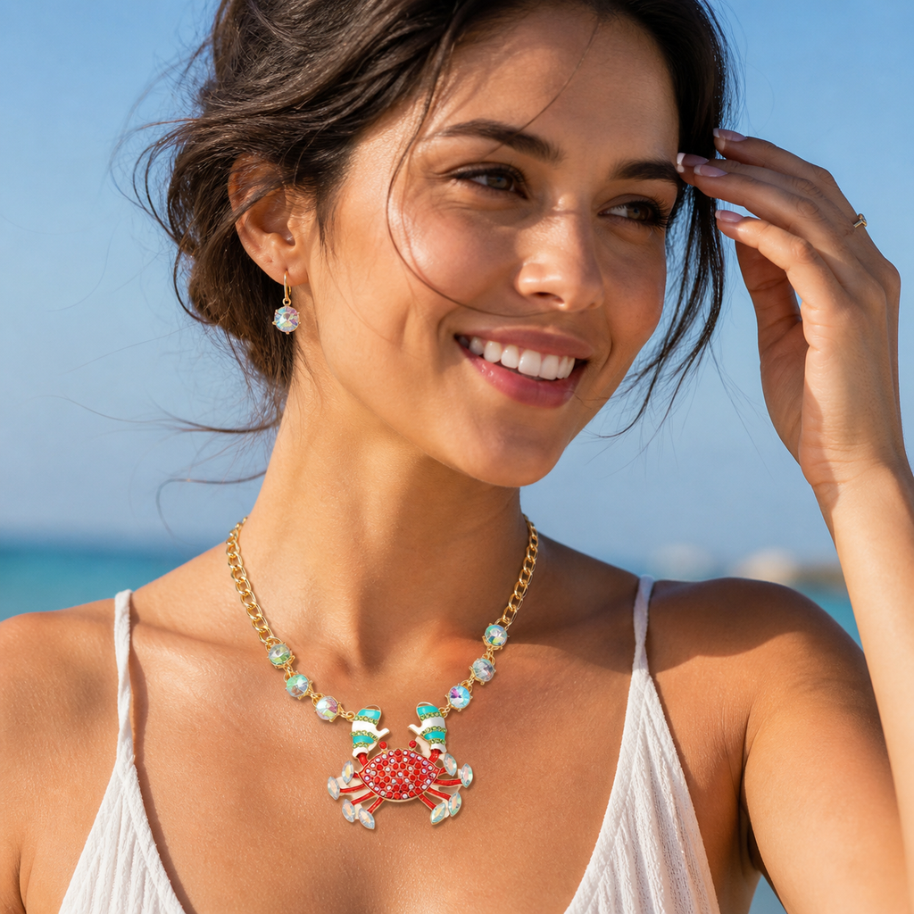 Women’s Crab Pattern Necklace