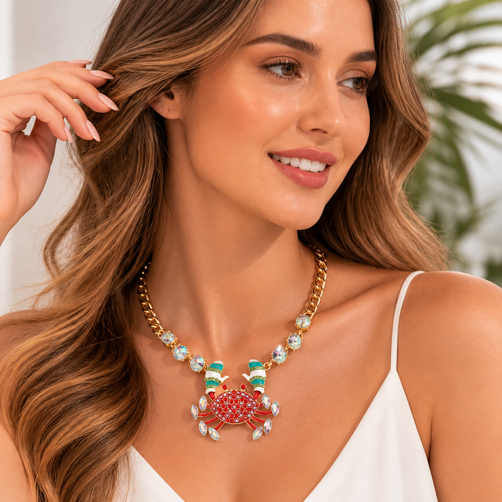 Women’s Crab Pattern Necklace