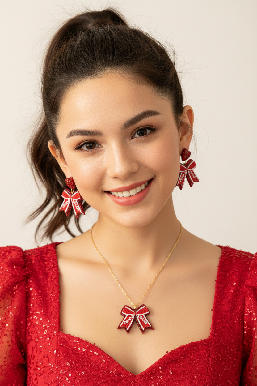 Model - Red Festive Look