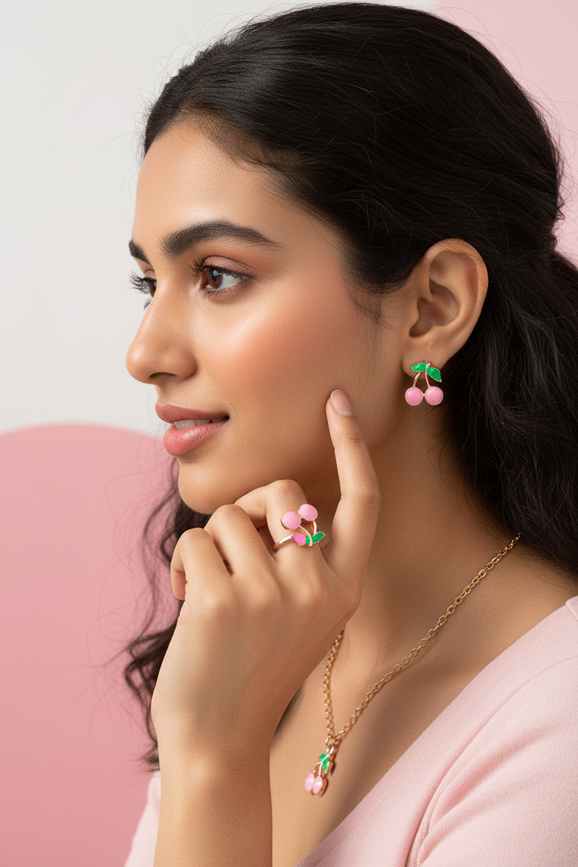 Pink Cherry Set - Side Profile